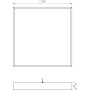 LED светильник с равномерной засветкой SVT-ARM-B-595x595x70-42W-IP54-ZR