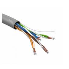 U/UTP кат.5е 4x2x24AWG(0,50мм) 305м CCA (омедненка) PVC SIMPLE solid серый Кабель витая пара ЭРА