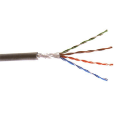 F/UTP кат.5е 4х2х24AWG(0,50мм) 305м CCA (омедненка) PVC solid черный кабель (01-0142-3) PROCONNECT