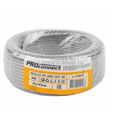 U/UTP кат.5е 4х2х24AWG(0,48мм) 25м (медь) PVC solid серый PROCONNECT