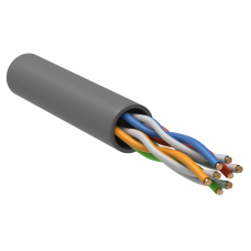 U/UTP кат.5е 4х2х24AWG(0,51мм) 305м (медь) PVC solid серый  ITK