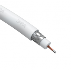 RG-6U, (64%), 75 Ом, белый кабель бухта 100м ЭРА