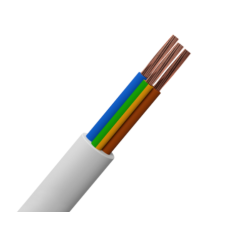 ПВС 3х2,5 (2х2,5+1х2,5) провод медный белый Партнер-Электро (кратно 100)