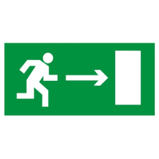Знак "Направление к эвакуационному выходу направо" 200х100мм TDM (лист - 2 шт) (кратно 2)